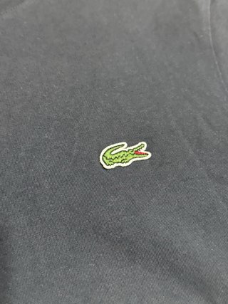 Camiseta Lacoste Talla M Negra y Gris