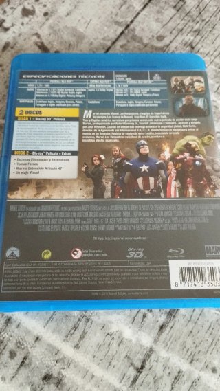 Bluray 3D + Bluray  + DVD Marvel (PRECINTO)