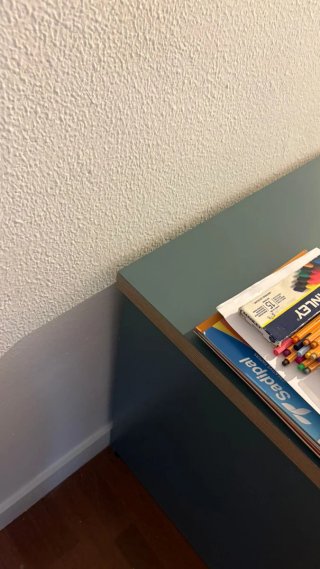 Escritorio Teal y Blanco