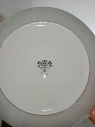 Vajilla porcelana filo oro