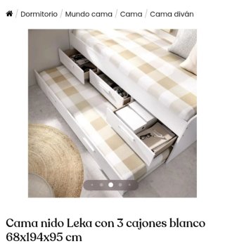 Cama nido Leka 68x194x95 cm