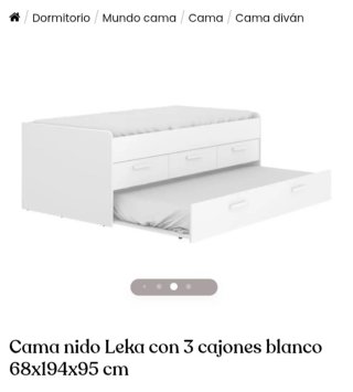 Cama nido Leka 68x194x95 cm