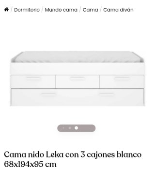 Cama nido Leka 68x194x95 cm