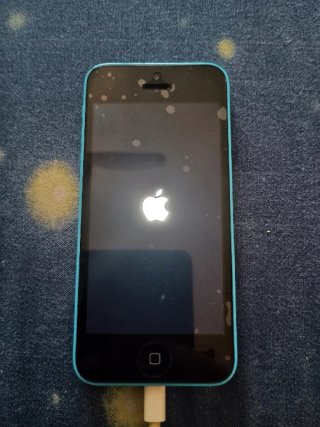 iPhone 5C Azzurro con accessori