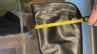 Stivali in pelle neri con zip