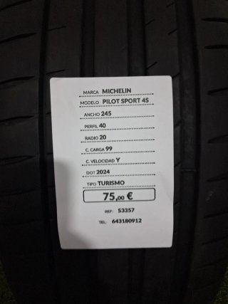245 40 20 99Y MICHELIN PILOT SPORT 4S