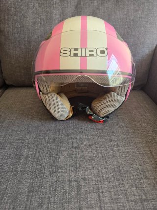 Casco Moto Rosa Talla S SHIRO