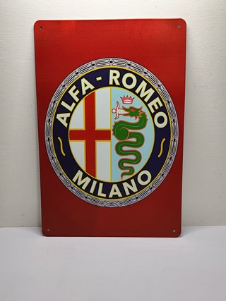 Targa Alfa Romeo Metallo 20x30cm