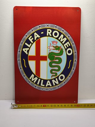 Targa Alfa Romeo Metallo 20x30cm