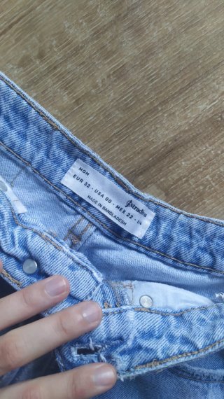 Shorts Stradivarius Mom Azul