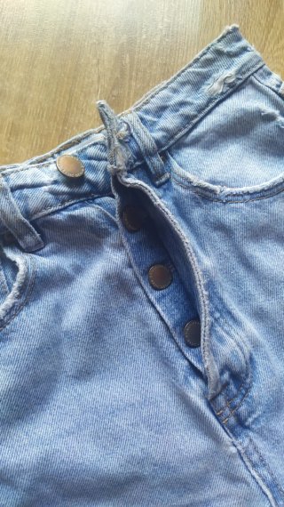 Shorts Stradivarius Mom Azul