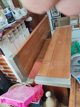 2 Mensole in Legno con Supporti Metallici