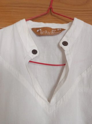 Camisa blanca manga corta