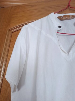 Camisa blanca manga corta