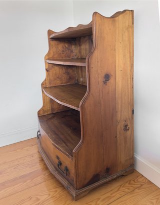 Librero estilo mexicano madera 2 baldas cajón