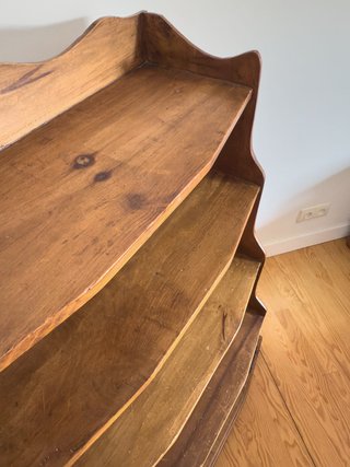 Librero estilo mexicano madera 2 baldas cajón