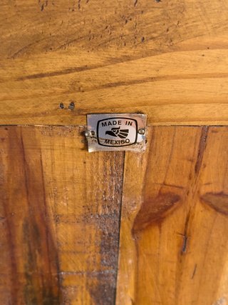 Librero estilo mexicano madera 2 baldas cajón