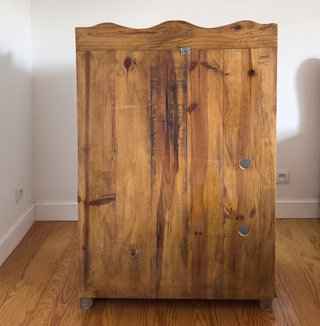 Librero estilo mexicano madera 2 baldas cajón