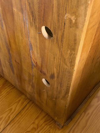 Librero estilo mexicano madera 2 baldas cajón