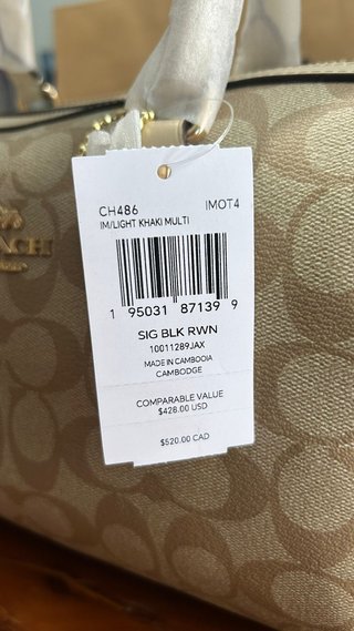 BOLSO COACH Rowan Satchel Khaki Multi