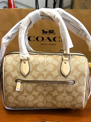 BOLSO COACH Rowan Satchel Khaki Multi