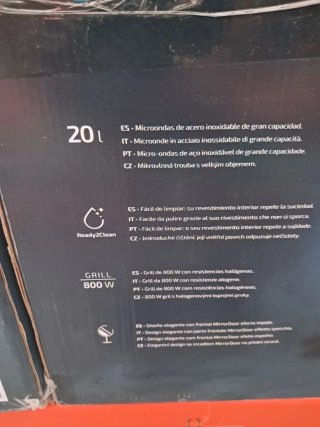 Microondas Cecotec 20L Grill Proclean 5110