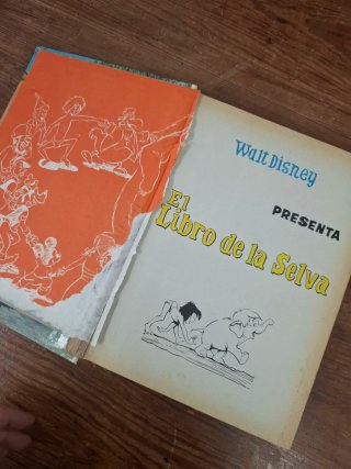 Libro Disney antiguo - El Libro de la Selva (1980)