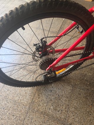 Bicicleta de Montaña Roja y Naranja Monty KX9