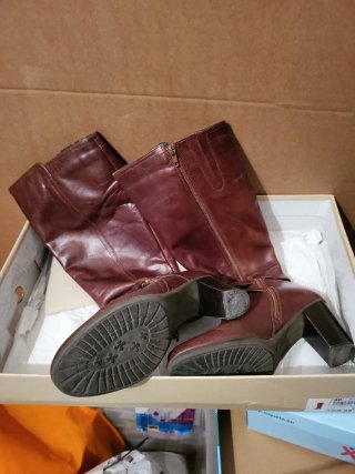 Botas Fosco altas marrones/rojas talla 40