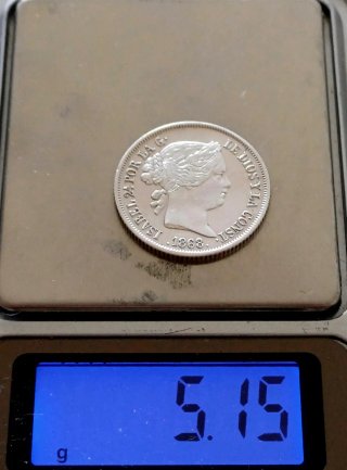 Moneda Isabel II 40 céntimos Escudo 1868
