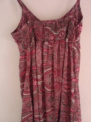 Vestido largo estampado paisley