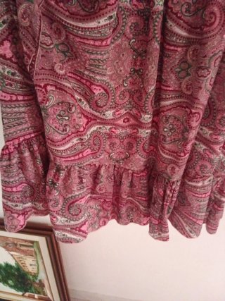 Vestido largo estampado paisley
