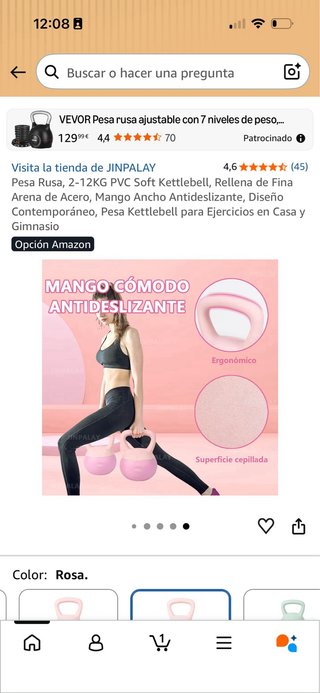 Mancuerna Rusa Arena 4KG Rosa