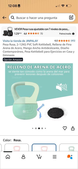 Mancuerna Rusa Arena 4KG Rosa