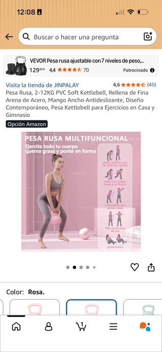 Mancuerna Rusa Arena 4KG Rosa