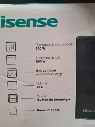 Microondas Hisense 20L Grill 700W/800W