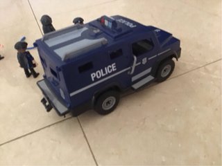 3 Coches Policía Playmobil dos con luz y sonido