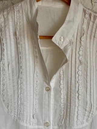 Blusa smanicata cotone e seta