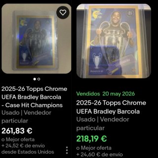 Bradley Barcola /50 Topps UCCChrome Refractor Gold