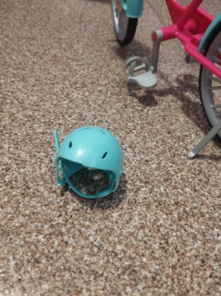 Bicicleta Barbie rosa y azul