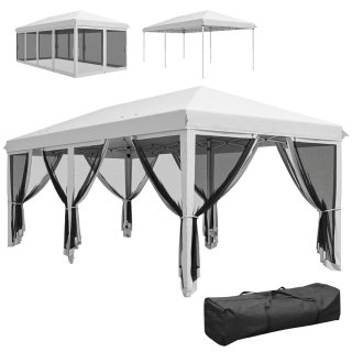 Carpa Gazebo 6x3m Plegable con 6 Paredes
