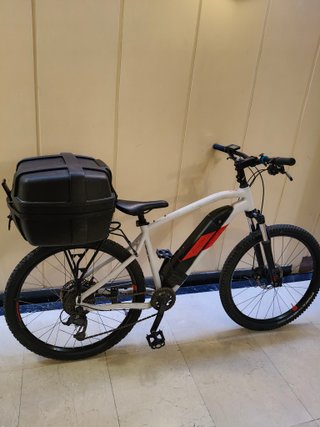 Bicicleta Rockrider Blanca Eléctrica