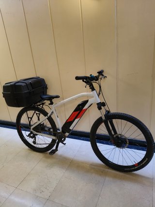 Bicicleta Rockrider Blanca Eléctrica
