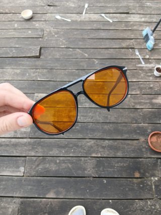 Gafas de sol aviador naranjas