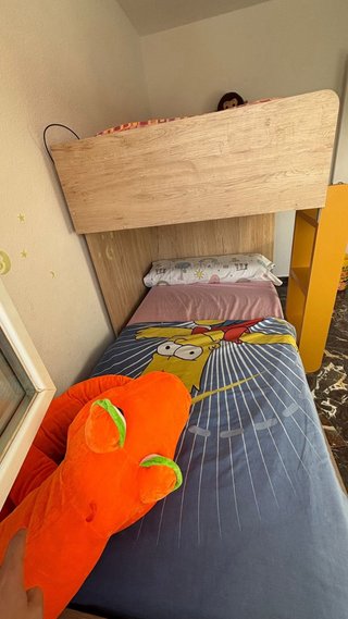 Cama Tren Infantil con Armario y Cajones