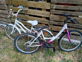 Bicicletas Niña Blancas y Rosas