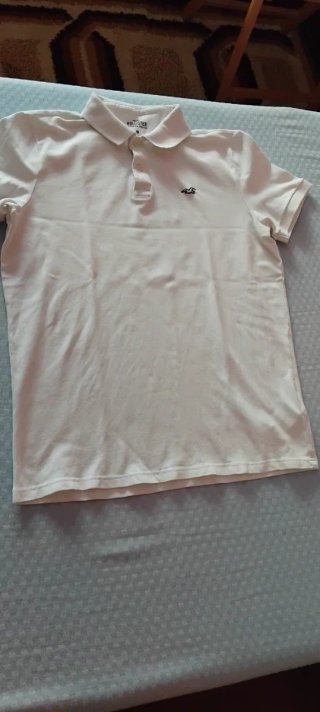Polo Hollister Blanco Talla M