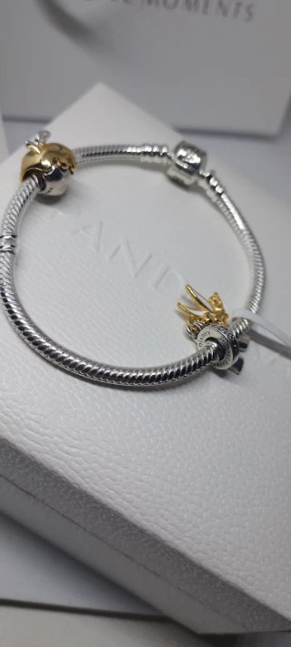 Pulsera Pandora 16cm Oro y Plata