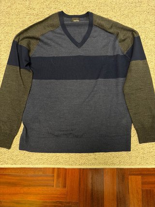Jersey Sfera cuello pico azul y gris Talla XL