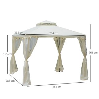 Cenador Jardín 3x3m Pabellón Exterior